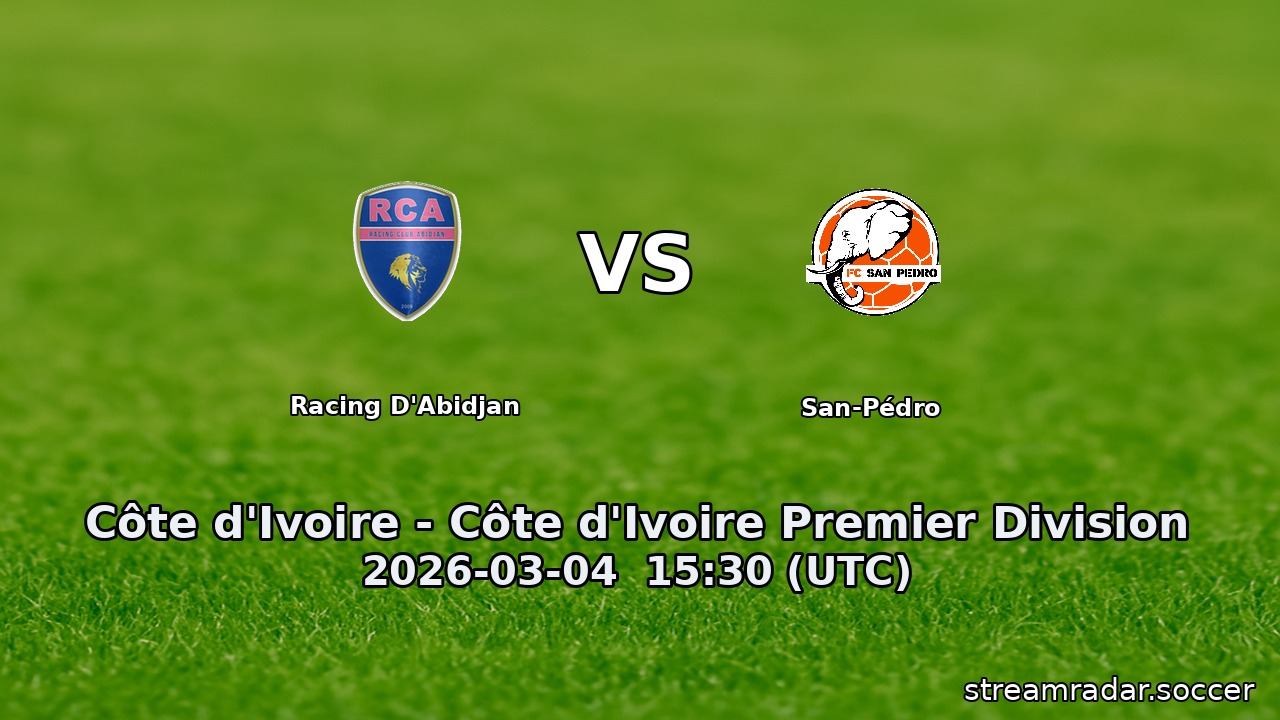 Racing D'Abidjan vs San-Pédro