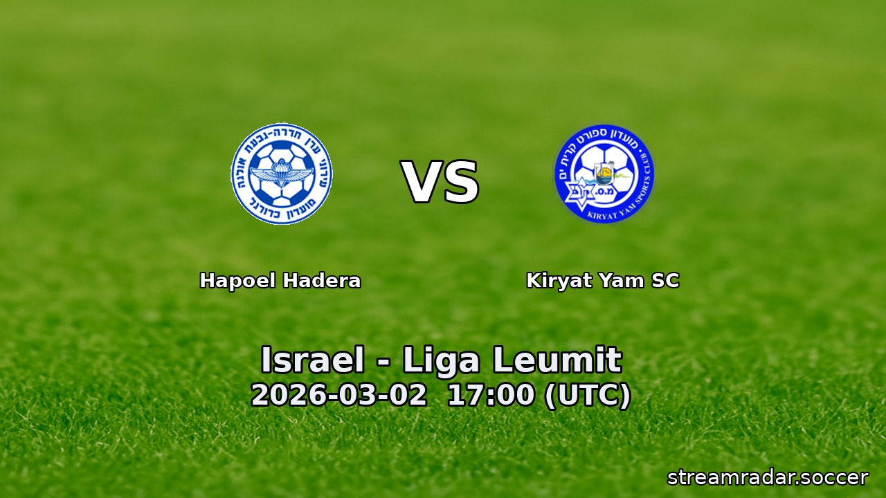 Hapoel Hadera vs Kiryat Yam SC