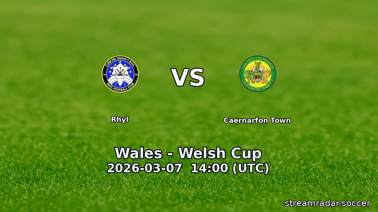 Rhyl vs Caernarfon Town