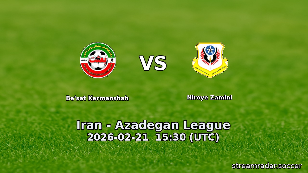 Be'sat Kermanshah vs Niroye Zamini