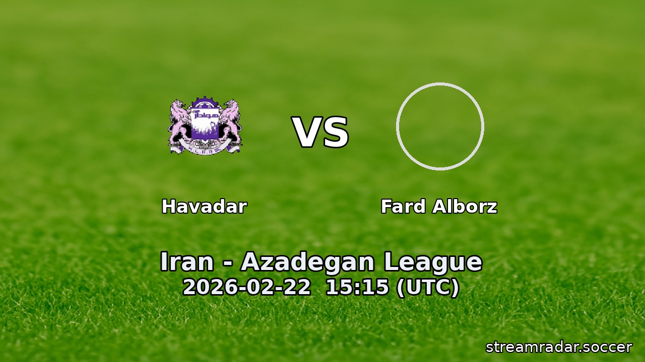 Havadar vs Fard Alborz