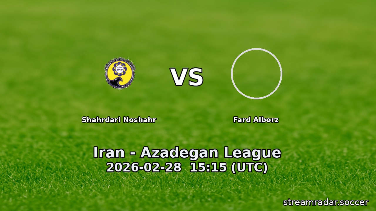 Shahrdari Noshahr vs Fard Alborz