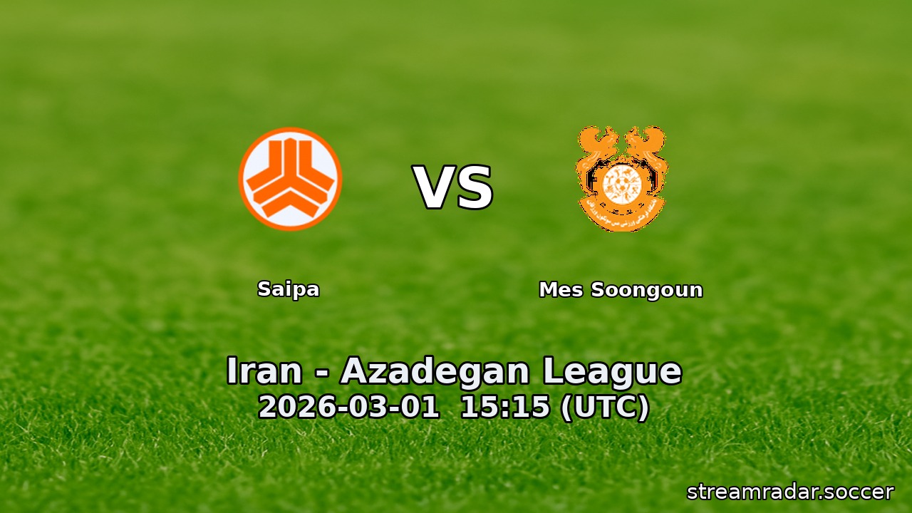 Saipa vs Mes Soongoun