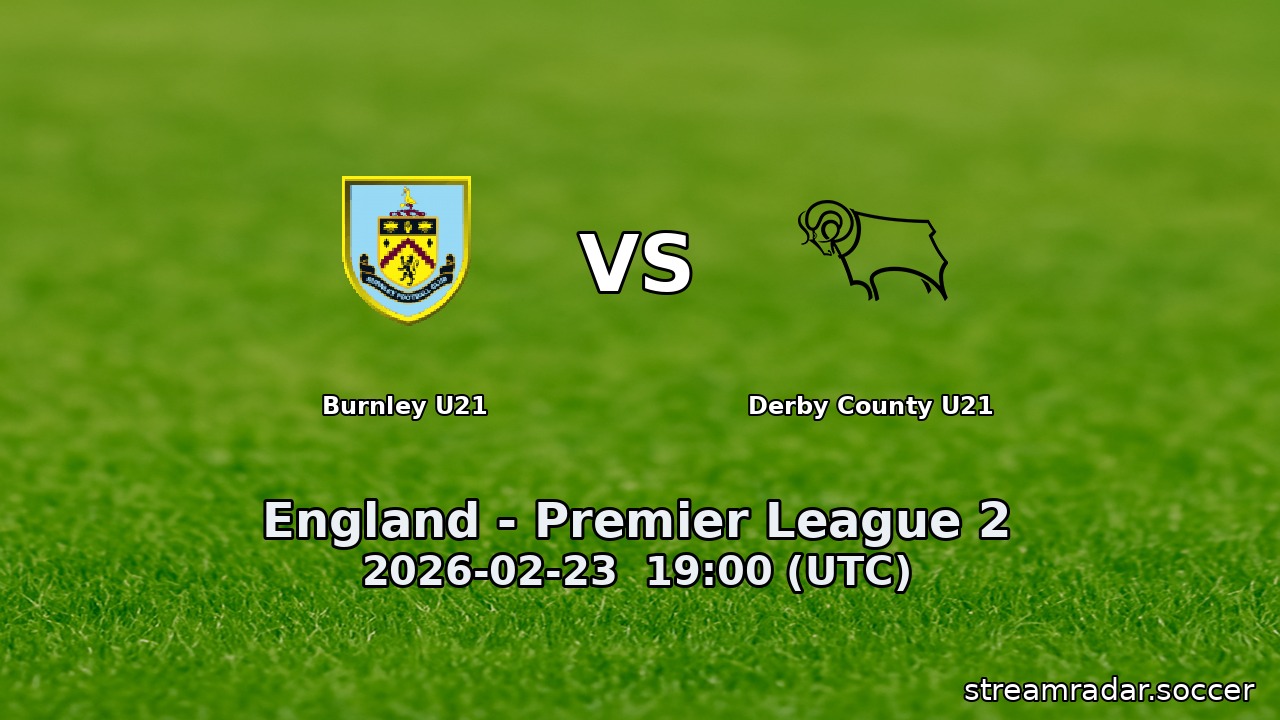 Burnley U21 vs Derby County U21