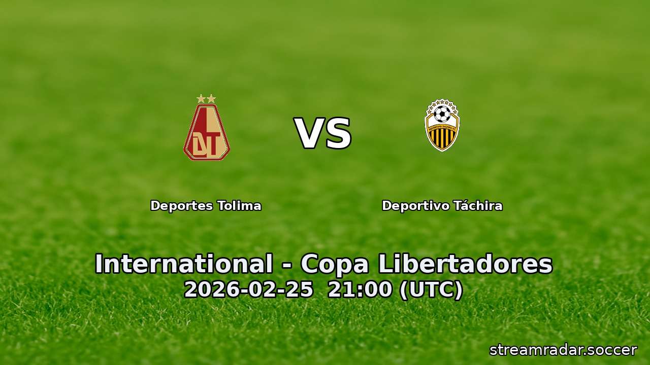 Deportes Tolima vs Deportivo Táchira
