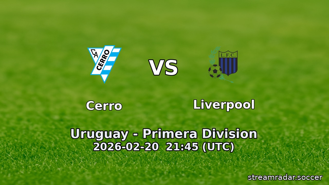 Cerro vs Liverpool