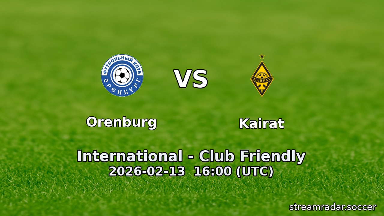 Orenburg vs Kairat