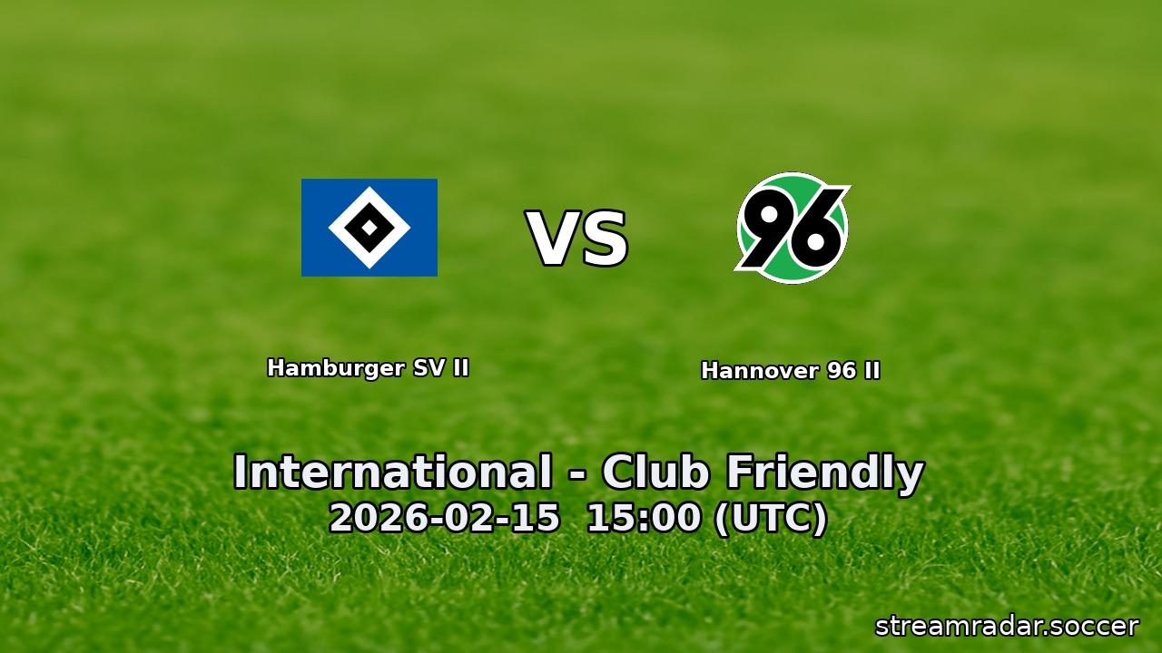 Hamburger SV II vs Hannover 96 II