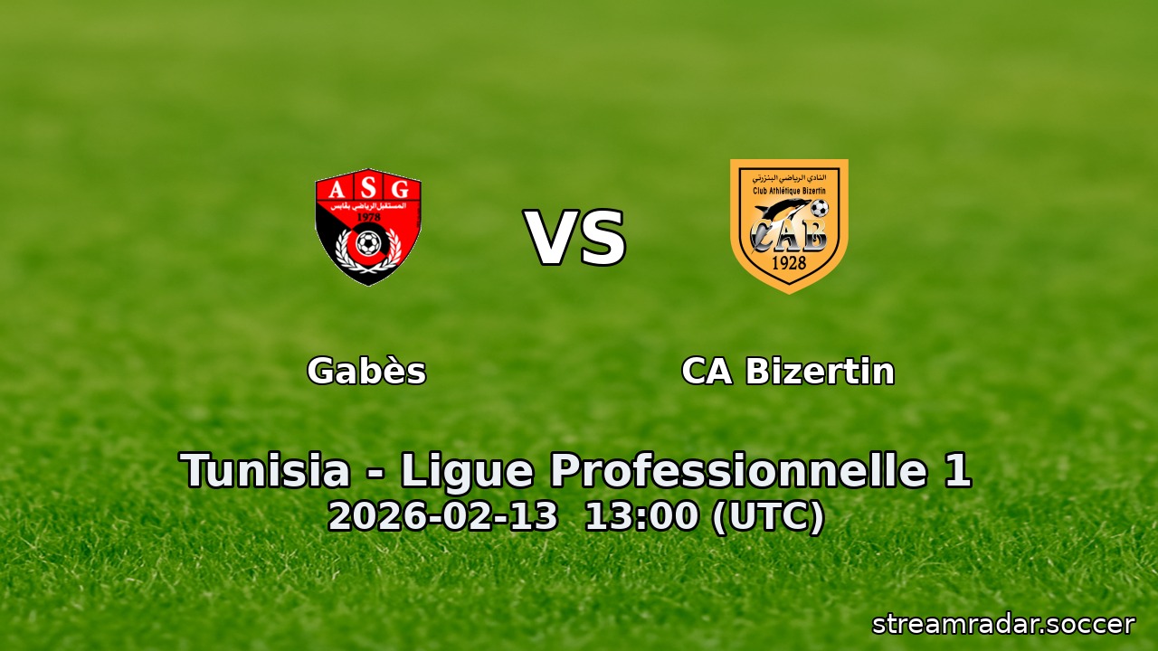 Gabès vs CA Bizertin