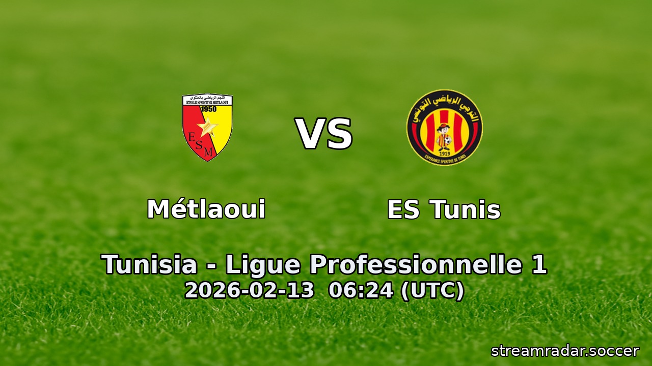 Métlaoui vs ES Tunis
