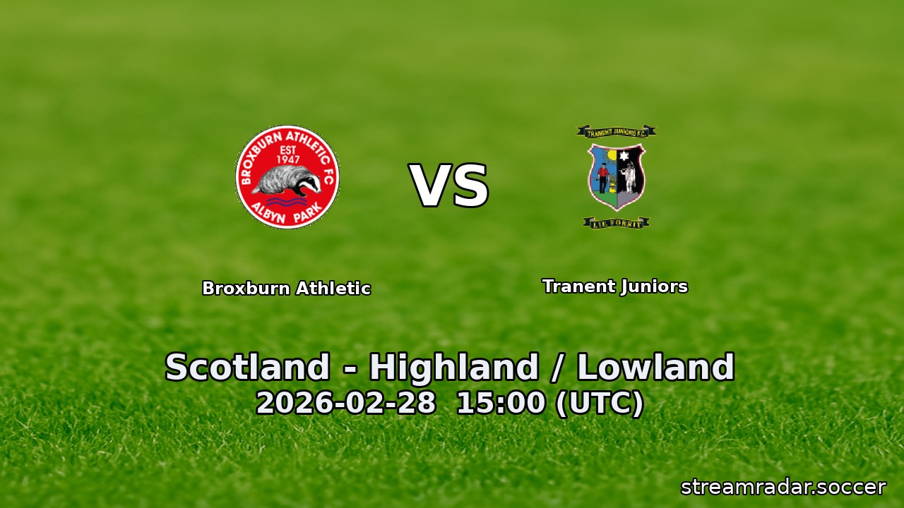 Broxburn Athletic vs Tranent Juniors