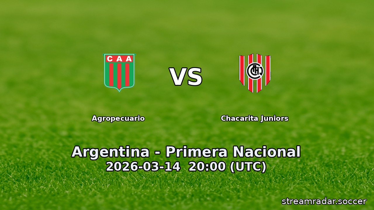 Agropecuario vs Chacarita Juniors