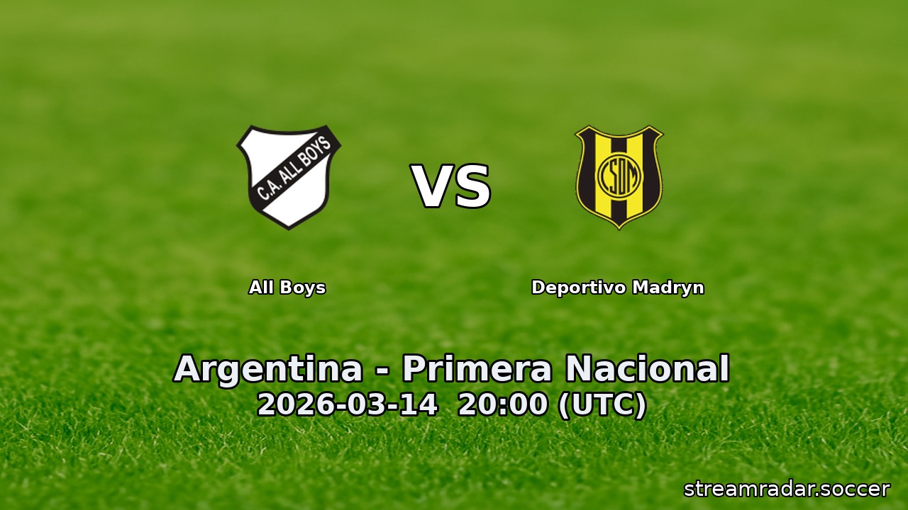 All Boys vs Deportivo Madryn