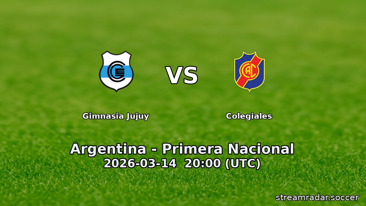 Gimnasia Jujuy vs Colegiales
