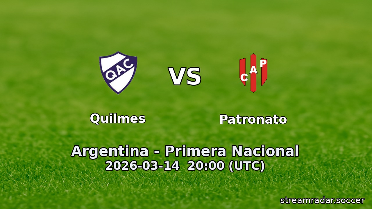 Quilmes vs Patronato