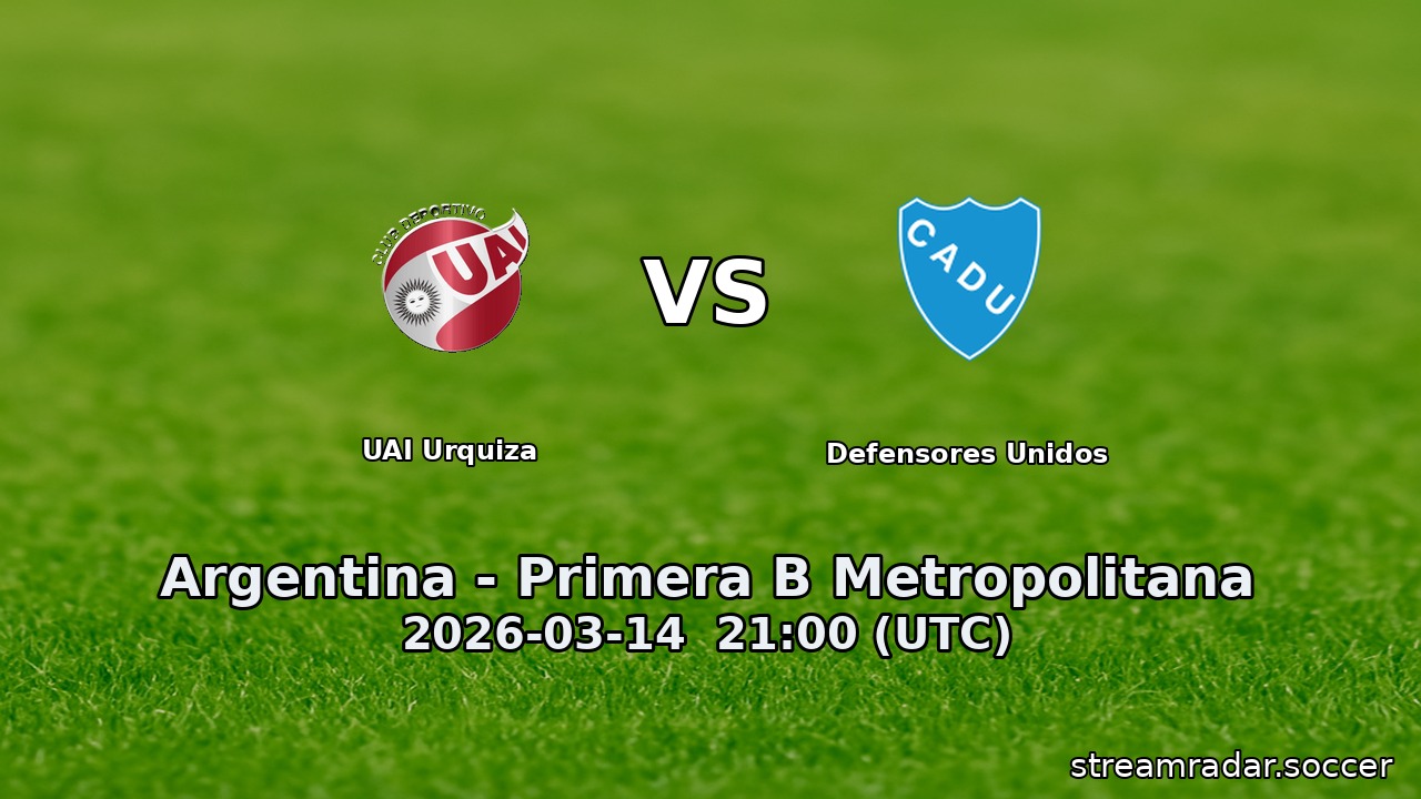 UAI Urquiza vs Defensores Unidos
