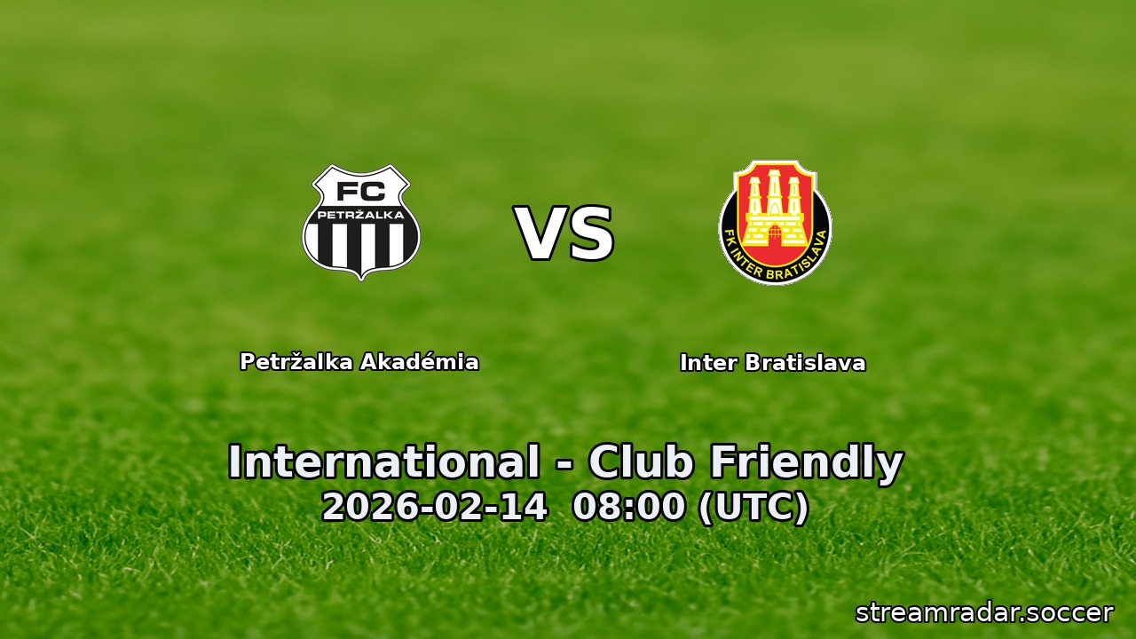 Petržalka Akadémia vs Inter Bratislava