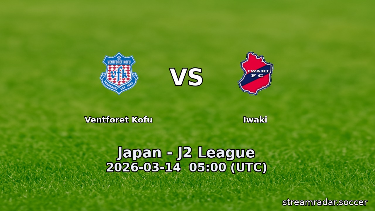 Ventforet Kofu vs Iwaki