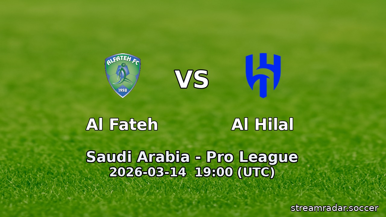 Al Fateh vs Al Hilal