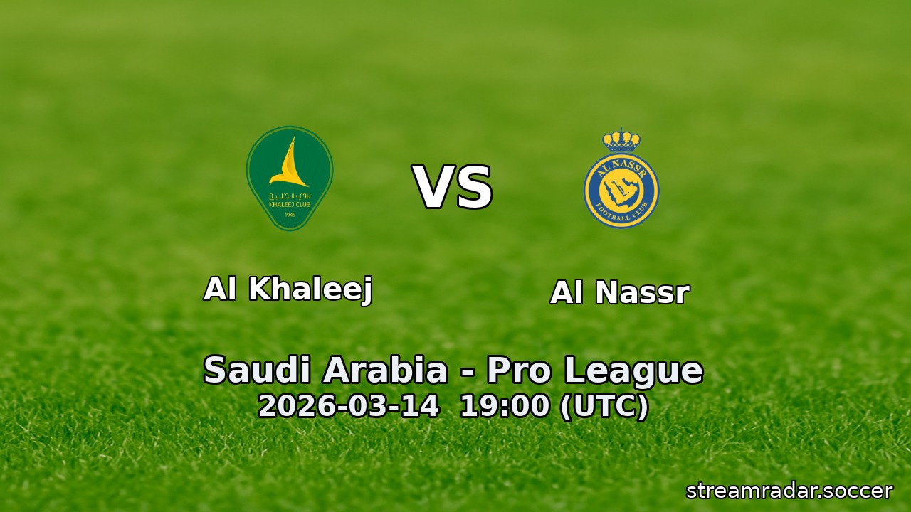 Al Khaleej vs Al Nassr