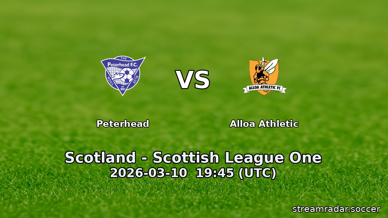 Peterhead vs Alloa Athletic