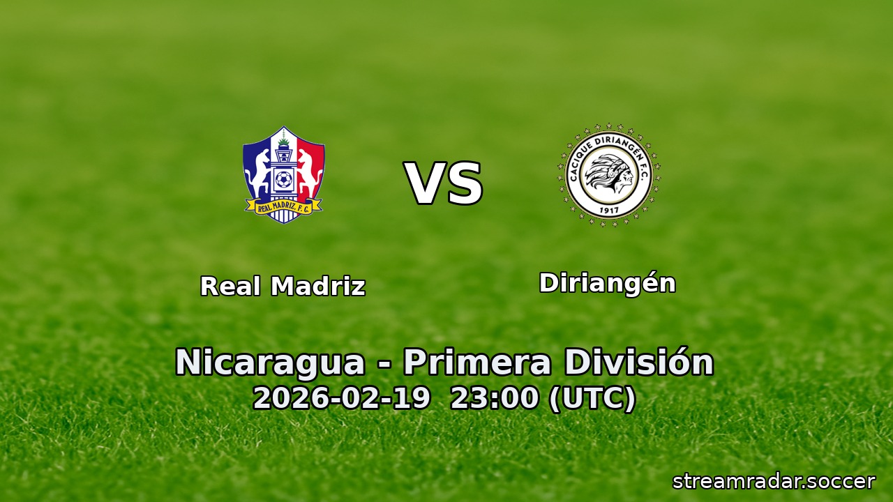 Real Madriz vs Diriangén