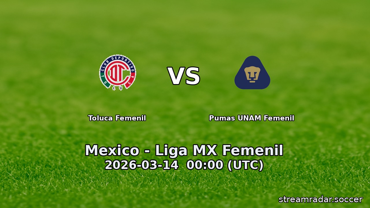 Toluca Femenil vs Pumas UNAM Femenil