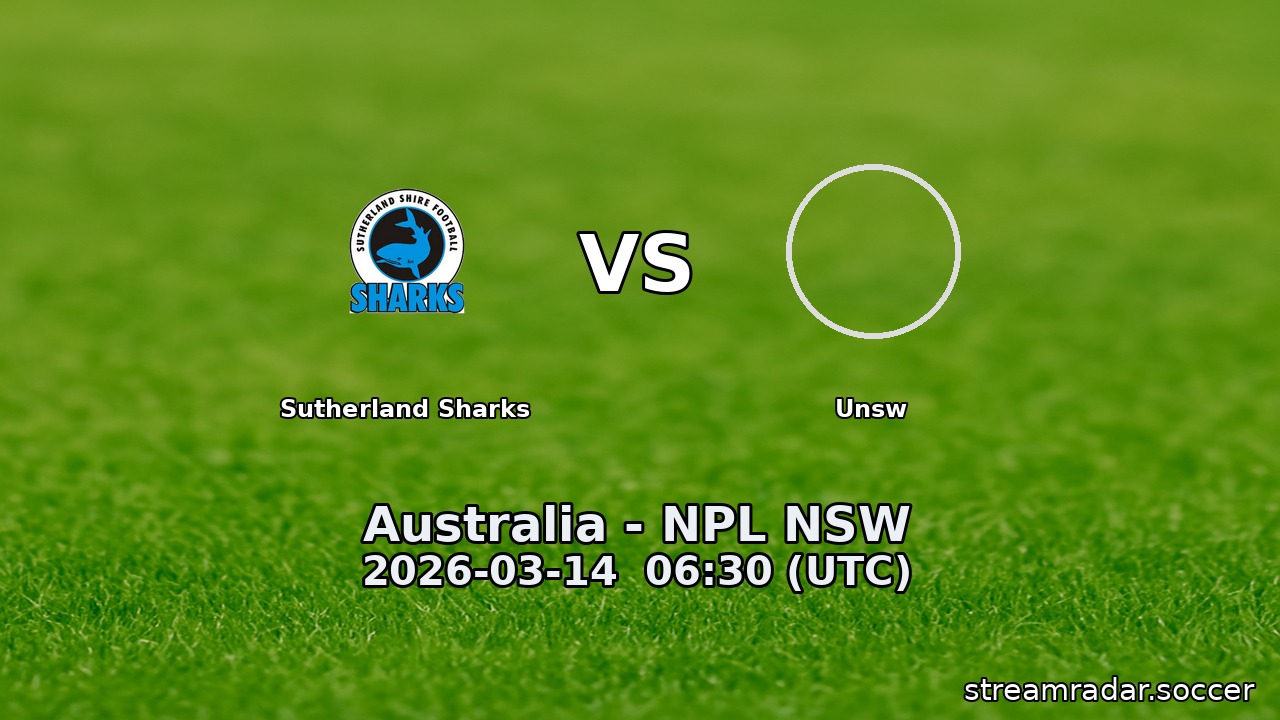 Sutherland Sharks vs Unsw