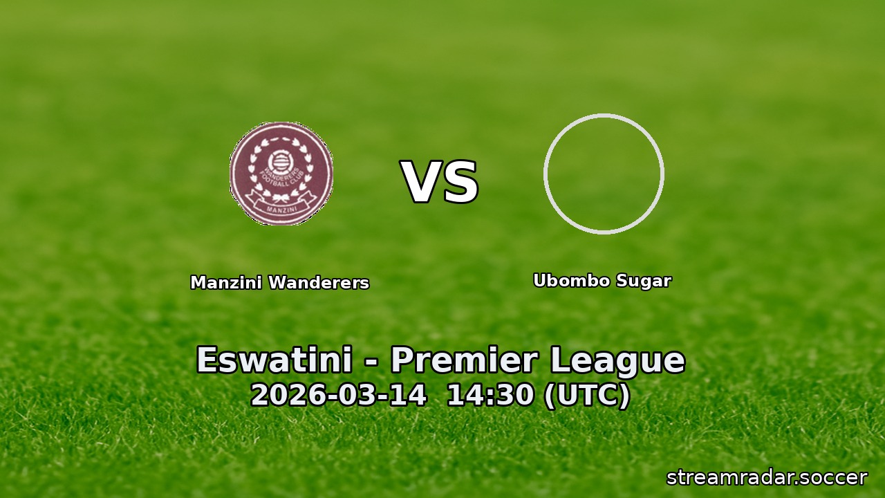 Manzini Wanderers vs Ubombo Sugar