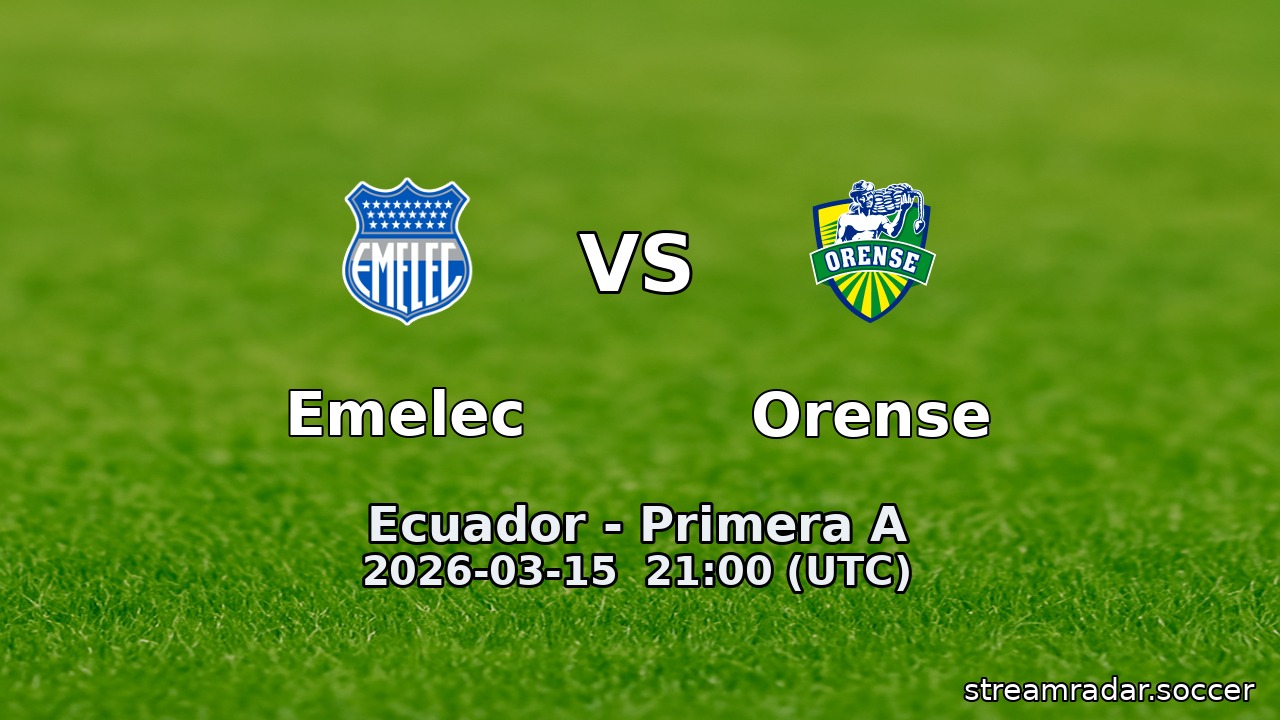Emelec vs Orense