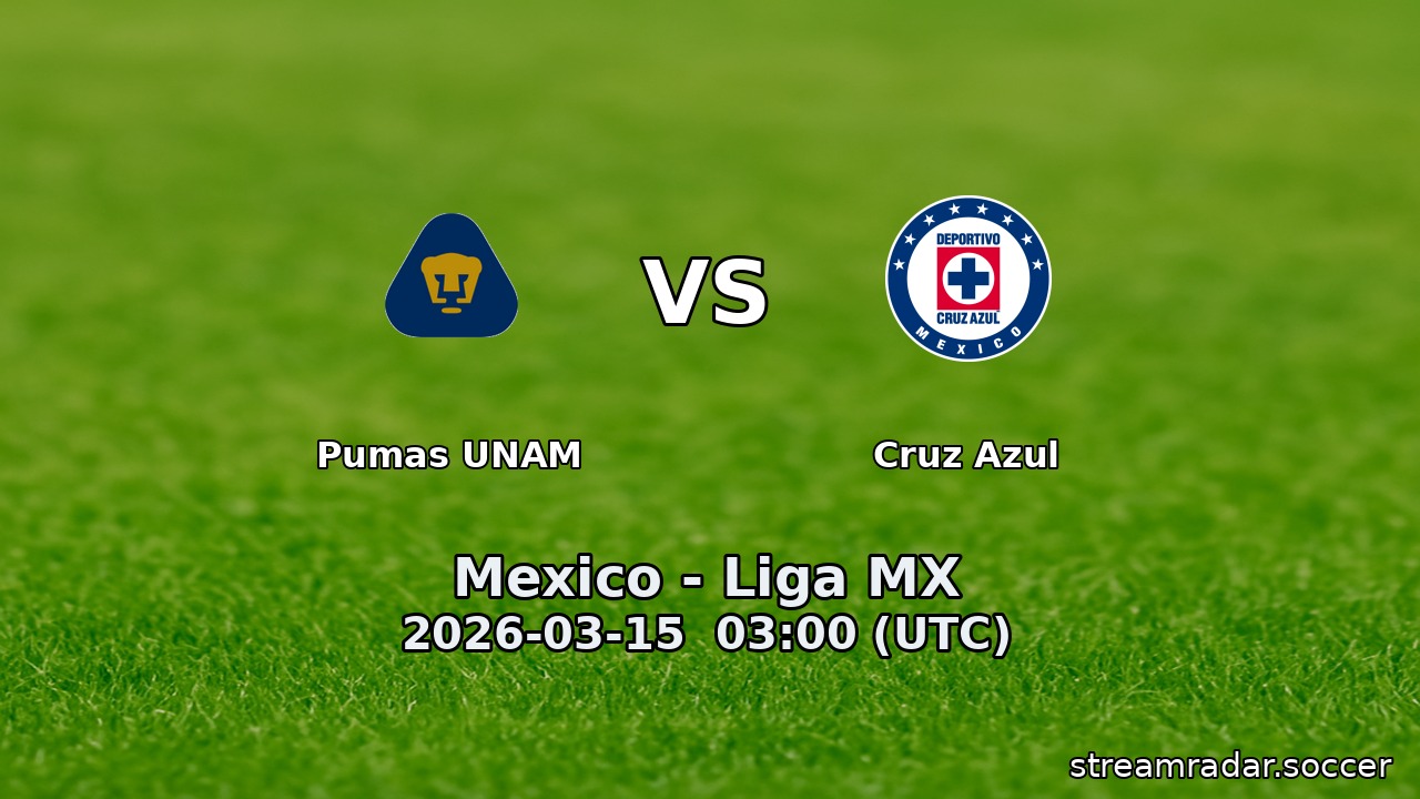 Pumas UNAM vs Cruz Azul