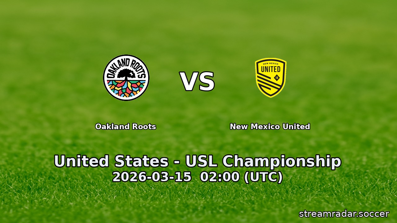 Oakland Roots vs New Mexico United