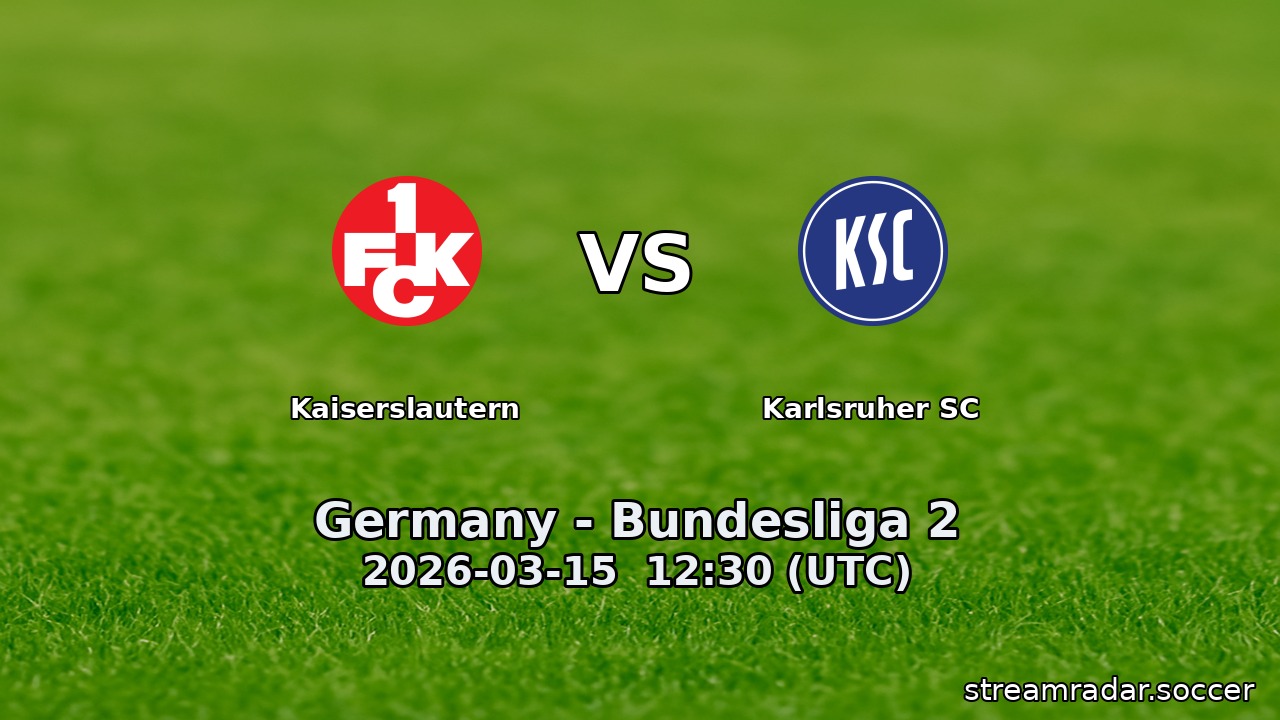 Kaiserslautern vs Karlsruher SC