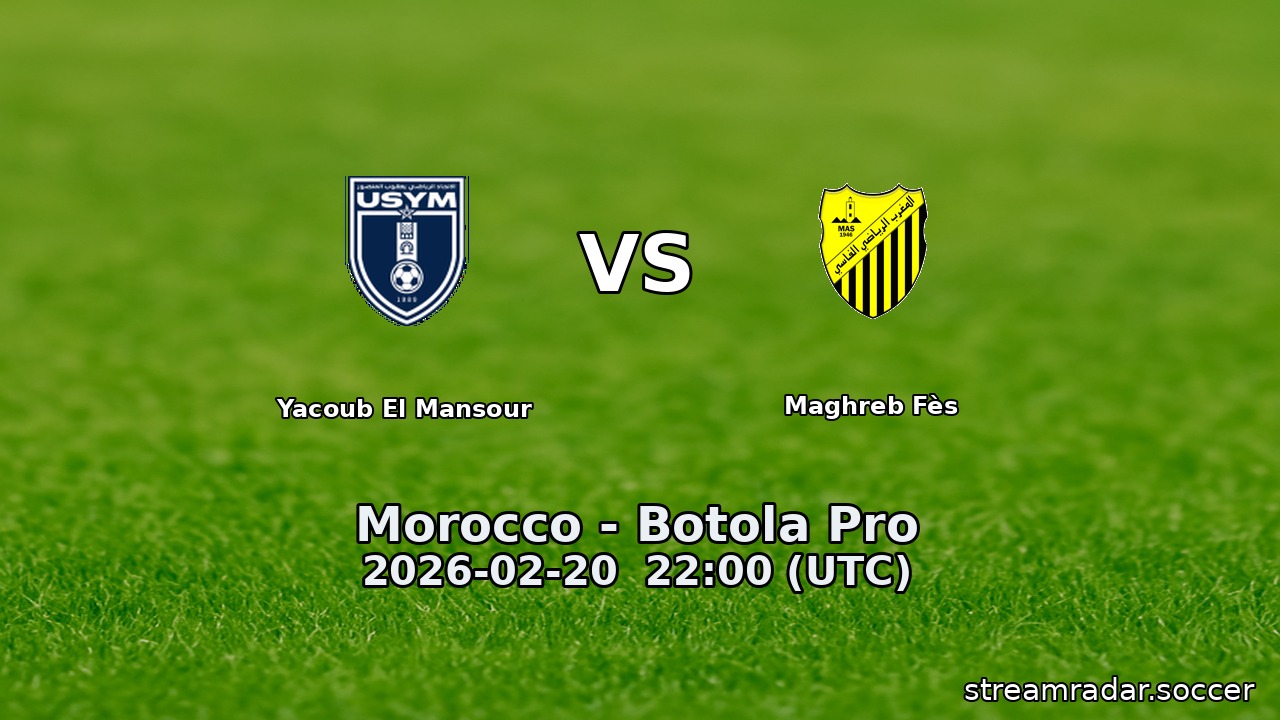 Yacoub El Mansour vs Maghreb Fès