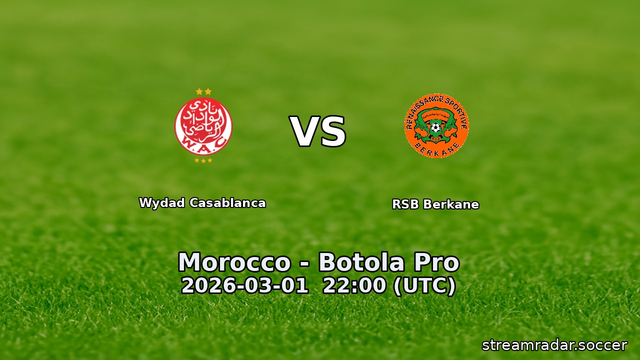 Wydad Casablanca vs RSB Berkane