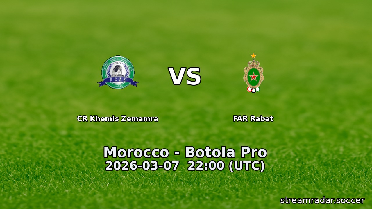 CR Khemis Zemamra vs FAR Rabat