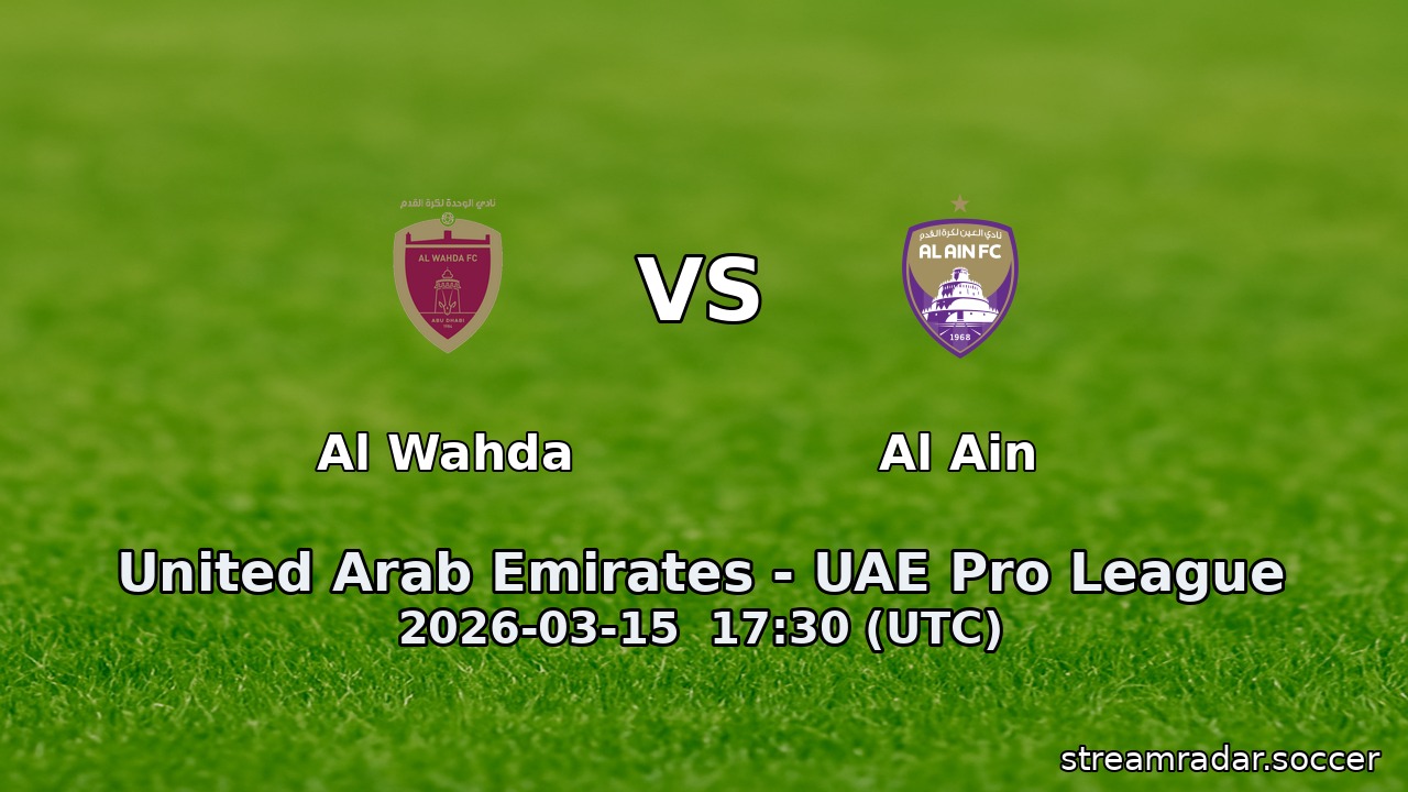 Al Wahda vs Al Ain