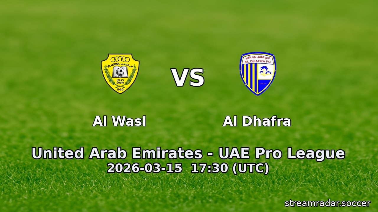 Al Wasl vs Al Dhafra