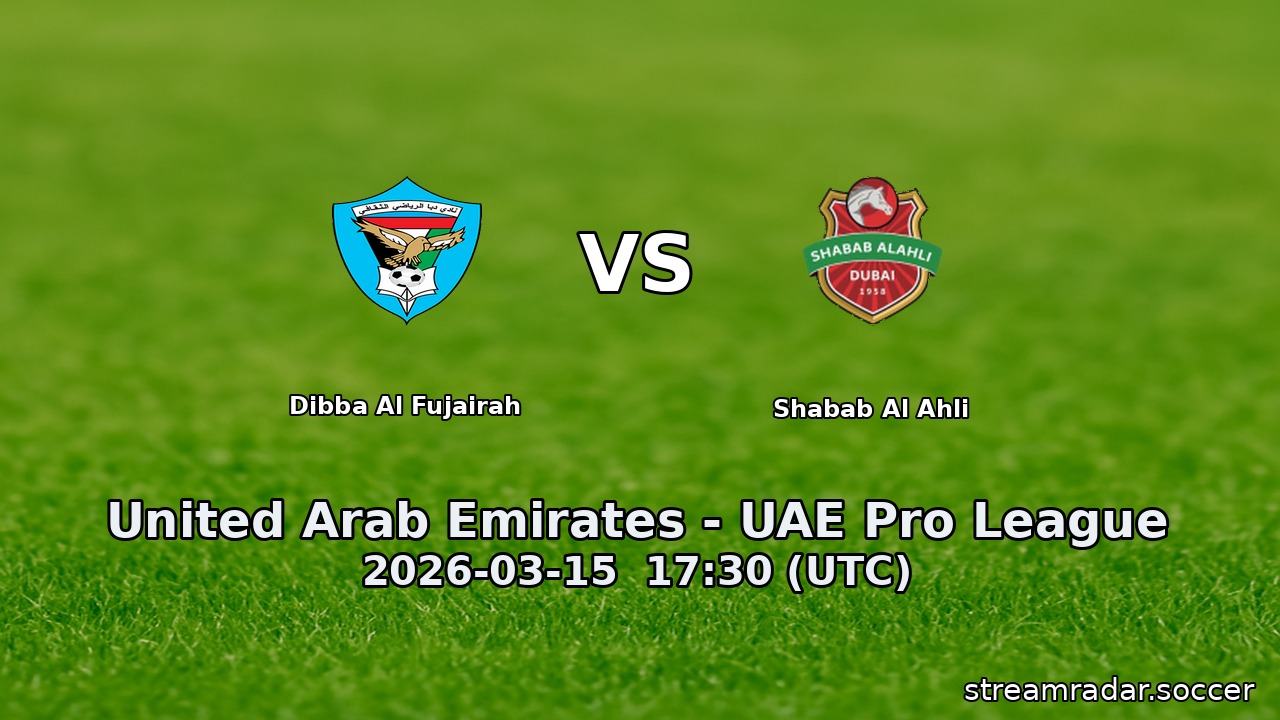 Dibba Al Fujairah vs Shabab Al Ahli