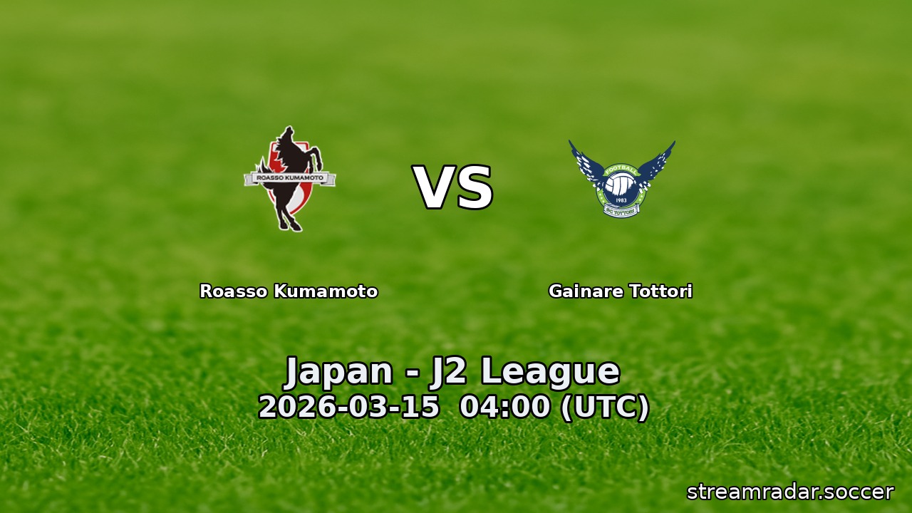Roasso Kumamoto vs Gainare Tottori