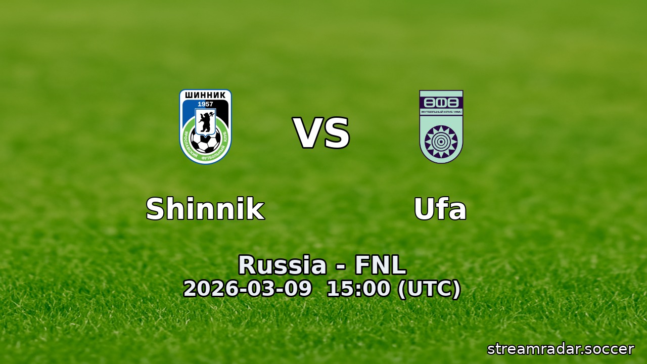 Shinnik vs Ufa