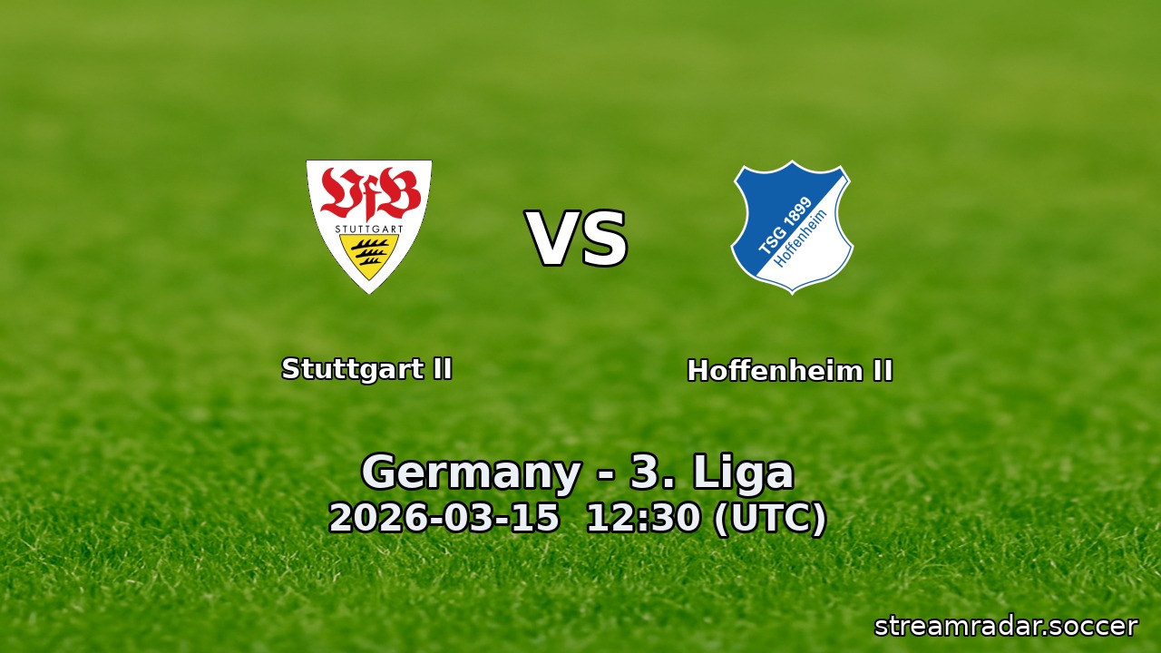 Stuttgart II vs Hoffenheim II