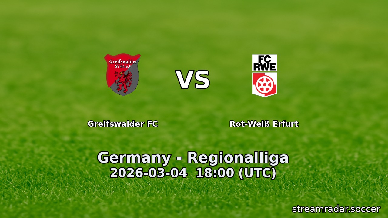 Greifswalder FC vs Rot-Weiß Erfurt
