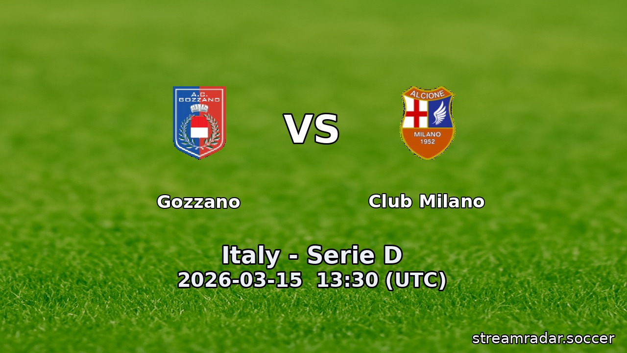 Gozzano vs Club Milano