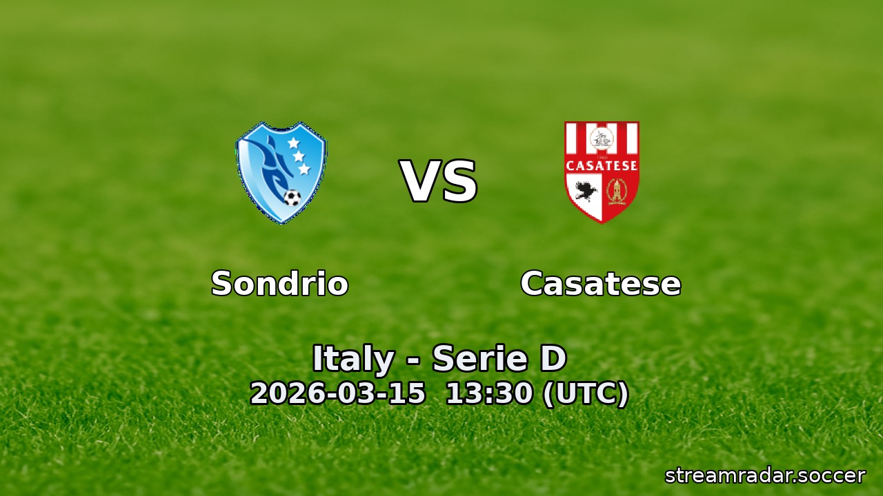 Sondrio vs Casatese