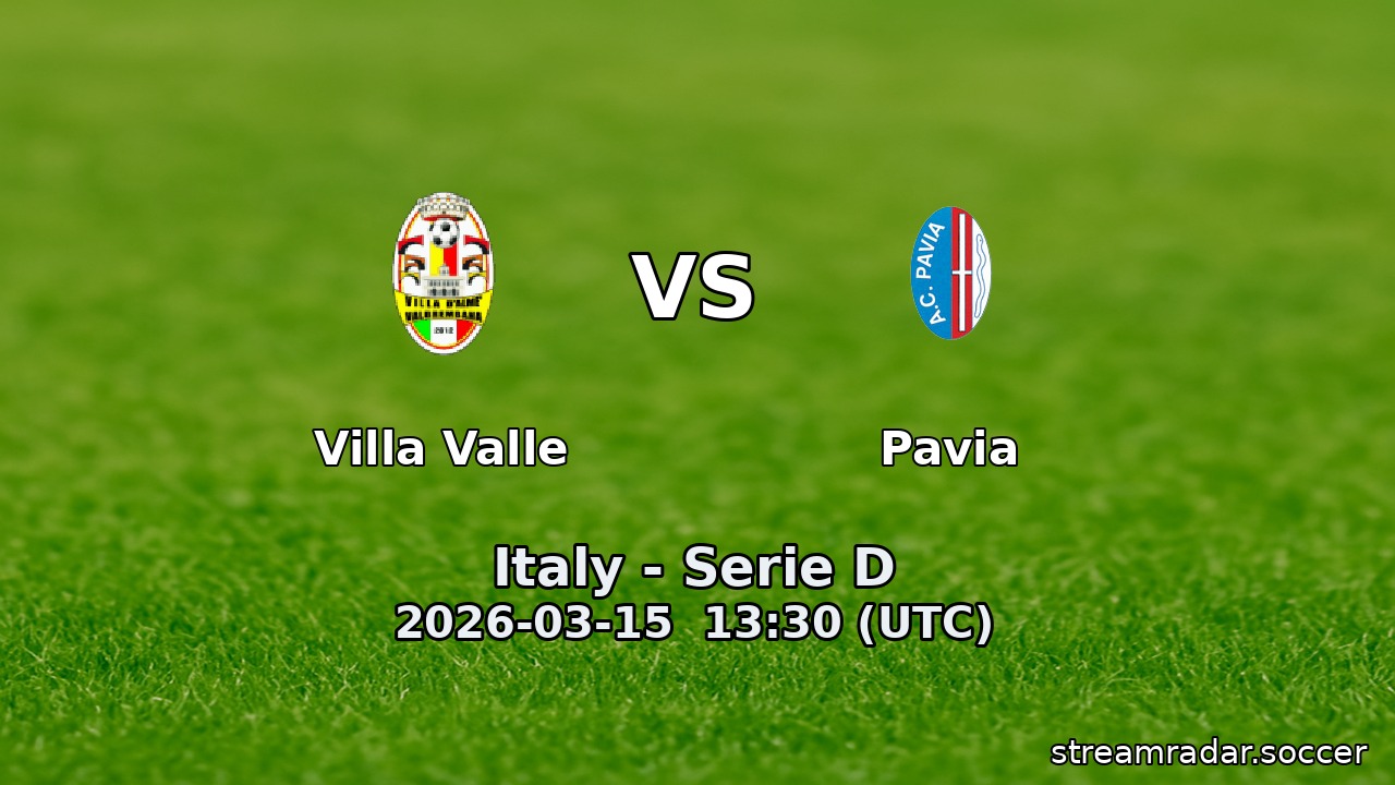 Villa Valle vs Pavia