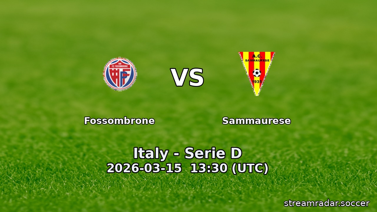 Fossombrone vs Sammaurese