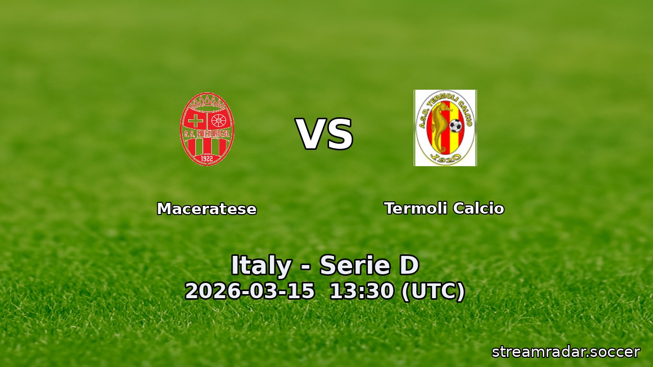 Maceratese vs Termoli Calcio
