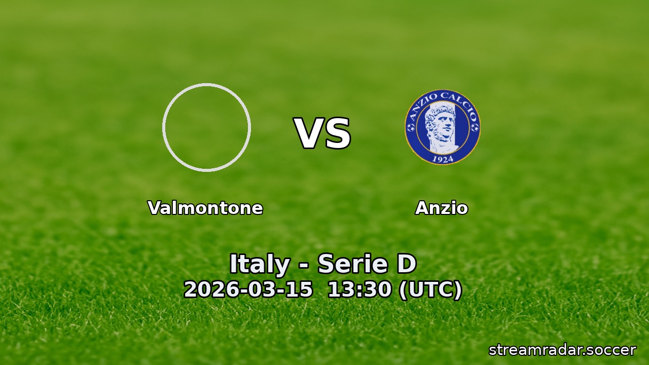 Valmontone vs Anzio