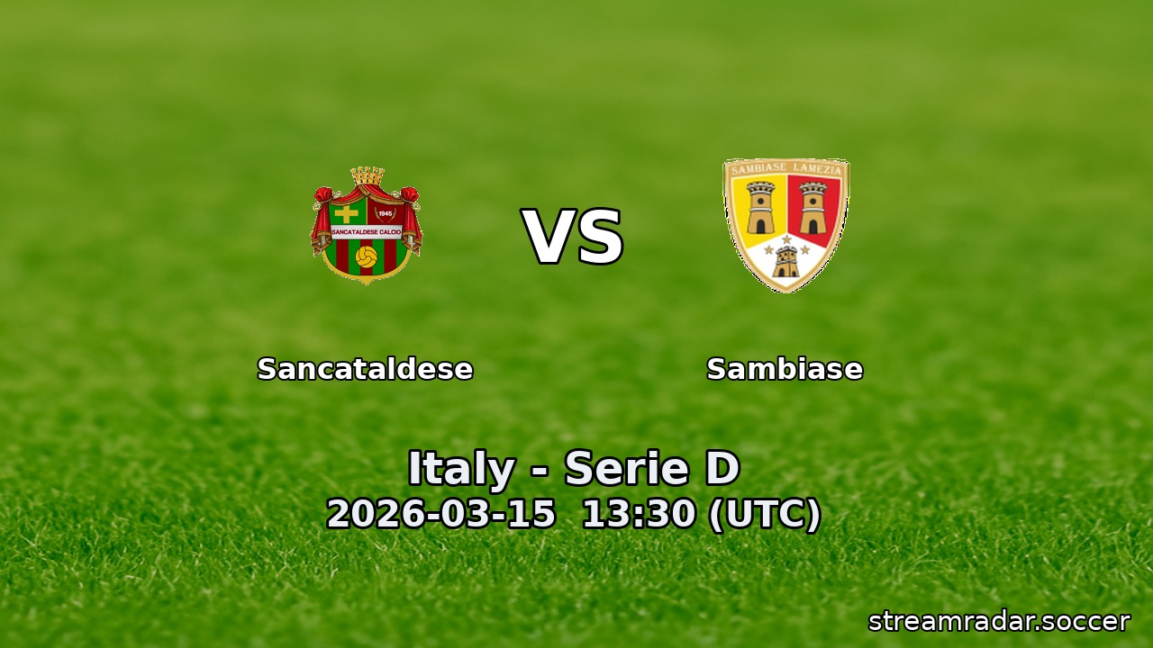 Sancataldese vs Sambiase